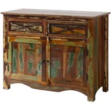 MASSIVMOEBEL24.DE Sideboard 110 x 85 x 45 cm Mehrfarbig