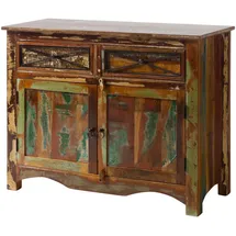 MASSIVMOEBEL24.DE Sideboard 110 x 85 x 45 cm Mehrfarbig