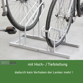 Trutzholm Fahrradständer für 6 Fahrräder höhenversetzt 210 x 45 cm Stahl
