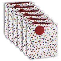 Clairefontaine 6x Geschenktasche M Punkte, 21,5x10,2x25,3 cm Mehrfarbig 26988-3C