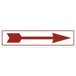 Aufkleber - Richtungspfeile rot/weiß, Folie, ca. 48x12 mm/Pfeil, 15 Pfeile/Bogen
