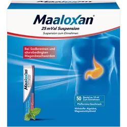 Maaloxan 25 mVal Suspension 50X10 ml Suspension