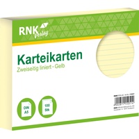 RNK RNKVERLAG 115051 - Karteikarten liniert 7 mm, gelb,