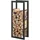 [en.casa] Kaminholzregal Täby Metall 40 x 25 x 100 cm Schwarz
