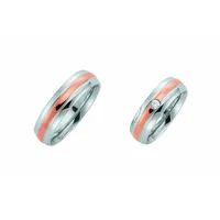 Partnerring ADELIA ́S "Damen Edelstahl Freundschaftsring" Gr. 52, silber, Fingerringe, Damen, 52, Edelstahl, Edelstahlschmuck für Damen