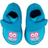 Nanga Jungen Mädchen Little Owls Hausschuh türkis, 20 EU