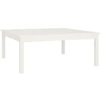 VidaXL Couchtisch Weiß 100x100x40 cm Massivholz Kiefer