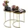 KADIMA DESIGN Satztisch Schwarz Gold Metall 50 x 42 cm