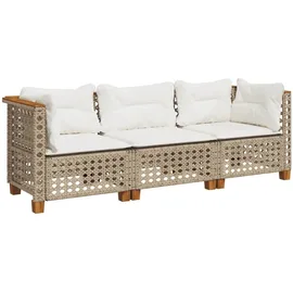 vidaXL Gartensofa 3-Sitzer 200 x 80 x 70 cm Beige