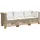 vidaXL Gartensofa 3-Sitzer 200 x 80 x 70 cm Beige
