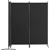 Vevor Raumteiler Trennwand 3-teiliger Paravent Stellwand, faltbarer Sichtschutz für Büro Schlafzimmer Esszimmer Arbeitszimmer Balkon, Raumtrenner freistehend (228 x 52 x 184 cm), Schwarz
