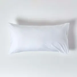 Homescapes Kissenbezug Perkal 50 x 90 cm Weiss