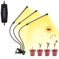 Haofy Vollspektrum Pflanzenlampe, 30W Triple Head 57 LEDs Pflanzenlicht für Zimmerpflanzen, Professionelles Sonnenlicht wachsen Lampe | Pflanzenleuchte mit Auto ON/Off & Reservierungsstartfunktion