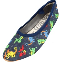 Beck Unisex Kinder Dinosaurus Gymnastikschuhe, Blau, 35 EU
