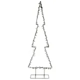 HIT Trading LED-Weihnachtsbaum LEWA, H 136 cm - Schwarz - Metall - mit LED-Beleuchtung