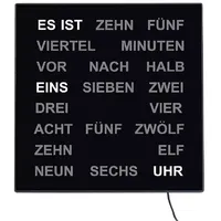 AMS Wortuhr 28,0 cm 28x28 schwarz