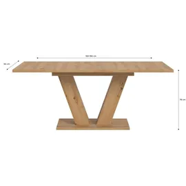 xonox.home Motion 150 x 76 x 90 cm Eiche Artisan braun