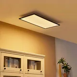LINDBY Lindby, LED-Panel Lamin schwarz, 80 x 40 cm