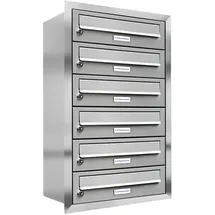 AL Briefkastensysteme Premium Unterputz Edelstahl Briefkastenanlage Silber