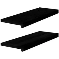 VidaXL Fensterbänke 2 Stk. Dunkelbraun 70x25x2 cm Massivholz Eiche