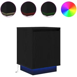 vidaXL Nachtschrank mit LED-Leuchten 38 x 34 x 50 cm Schwarz