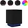 vidaXL Nachtschrank mit LED-Leuchten 38 x 34 x 50 cm Schwarz