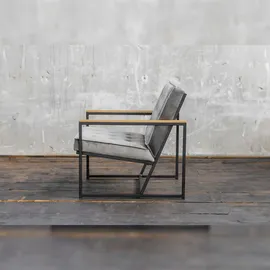 KAWOLA Sessel ARLY Polstersessel Bezug Velvet grau