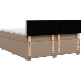 vidaXL Boxspringbett Matratze Cappuccino-Braun 180x200 cm Kunstleder