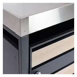 Mendler Mülltonnenverkleidung HWC-J81 125 x 132 x 80 cm anthrazit