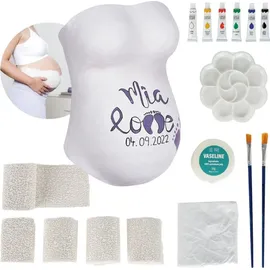 Reer Babybauch Gipsabdruck Set Gipsbinden und Acrylfarbe