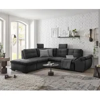 ED EXCITING DESIGN Ecksofa Schwarz - 265x217 cm