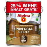 Alpina Universal-Schutz Lasur – Nussbaum, seidenmatt – langanhaltender Schutz vor Witterung und Nässe – tropf- und spritzgehemmt – 5 Liter