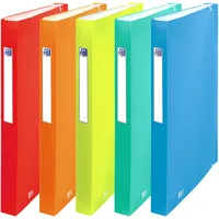 Oxford Fächermappe A4, 8 Fächer, transparenter Kunststoff, 5 Farben,