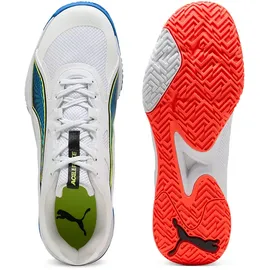 Puma Accelerate Pro 4 Game On Hallenschuh, Unisex, weiß-leuchtendes Rot-Ultrablau, 47