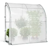 IDMarket Angebautes Wandgewächshaus 200 x 80 x 160 cm Balkon und Terrasse