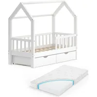 VitaliSpa Kinderbett Hausbett Wiki 70x140 inkl Matratze 2 Schubladen