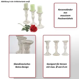MCW Kerzenständer H361 Set Shabby-Look Vintage grau