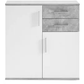 Die Möbelfundgrube Bobby 80 x 82 x 35 cm weiß/grau