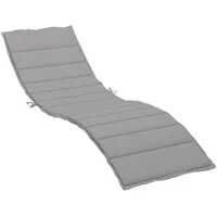 vidaXL Sonnenliegen-Auflage 200 x 70 x 3 cm grau 1 St.