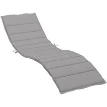 vidaXL Sonnenliegen-Auflage 200 x 70 x 3 cm grau 1 St.