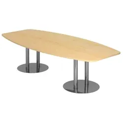 Konferenztisch 280x130/85 Ahorn/Chrom