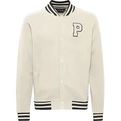 Collegejacke 11 PROJECT "Collegejacke PRValen", Herren, Gr. XL, beige (cloud cream), Obermaterial: 100% Baumwolle CO., casual, regular fit normal, Jacken