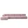 altdecor Ecksofa modulares Sofa Razon-L3 - 380x160x70 cm Rosa Cord