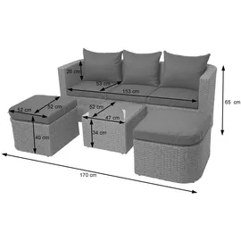 MCW MCW-J37 Garten-Lounge-Set anthrazit/hellgrau