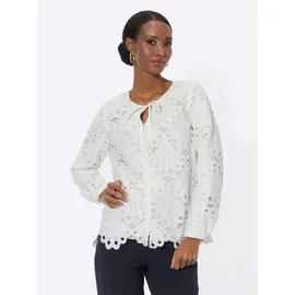 CREATION L Spitzenbluse creation L ecru