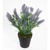Seidenblumen Roß Künstlicher Lavendelbusch/Lavendel 34cm im Topf FI Kunstpflanzen