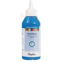 RAYHER 38957376 Kinder-Bastelfarbe, royalblau, Flasche 250ml