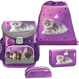 Belmil Mini-Fit Schulranzen-Set 4tlg Little Catly Lila