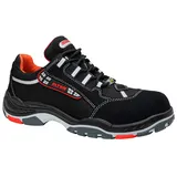 ELTEN SENEX ESD S3, Damen und Herren, Textil, Kunststoffkappe (leichter als Stahlkappe), leicht, sportlich, Schwarz/Rot, Größe: 37