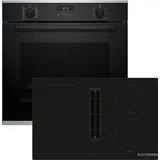 Bosch HBD636FH88, Einbau-Backofen-Set, HBG237BB4 + PVS811B16E, Einbau-Backofen, Kochfeld mit Dunstabzug (Induktion) - Schwarz